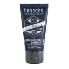 Veido kremas ir balzamas po skutimosi vyrams „2 in 1“, ekologiškas (Benecos) (50ml)